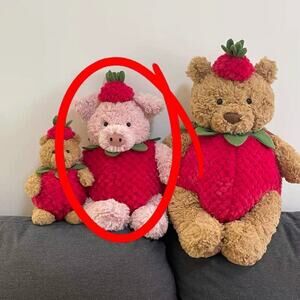 Clothes only‼️jellycat medium bartholomew bear strawberry clothes[FX-STRAW-10IN]